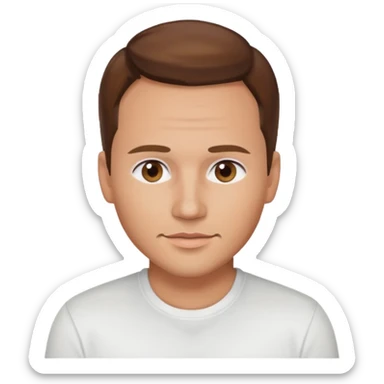 Drew Lachey hazel eyes, brown hair, white shirt sticker