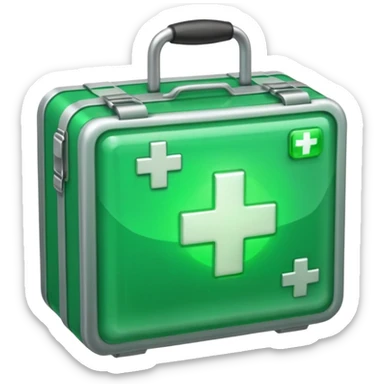 animated emote of a medkit sparkling sticker