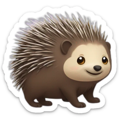 cute porcupine sticker