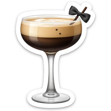 espresso martini with Black Bow sticker
