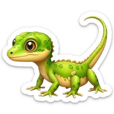 Cute gecko sticker