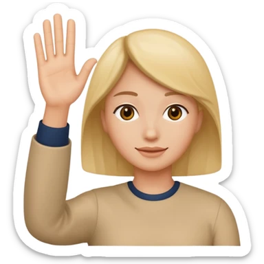 hello waving hand SMS sticker