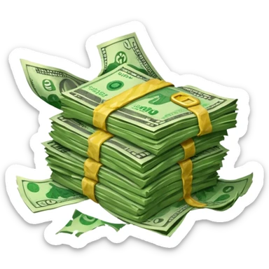Ripped money sticker