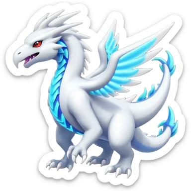 Neon Vibrant Pulsating Trail-glowing Chromatic Trico-Absol-Reshiram-Salamence-Silvally-fusion-hybrid sticker