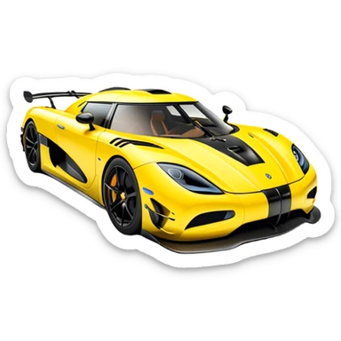 Koenigsegg Agera RS - Koenigsegg (Model Year: 2020) (Iconic colour: Yellow) sticker