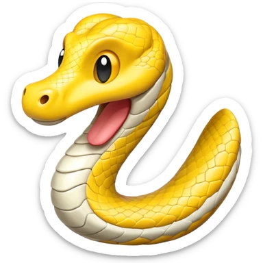 Create  a python emoji which is white in color sticker