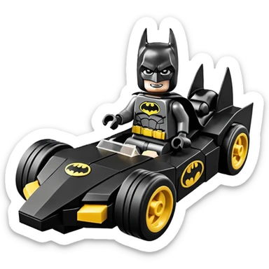 scale racing sexy muscular Batman’s masculine midnight-colored tight outfit 1970’s tv style dark knight stealthy accurate sporty safe plush deluxe Lego off-road pursuit drifting F1 car lexus (black hair,reclining and relaxed torso and shoulders back against seat) rally sticker