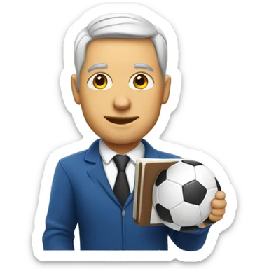soccer coach with notebook sticker