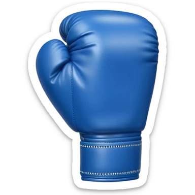 singular blue boxing glove with the back facing frontwards and pointed up sticker