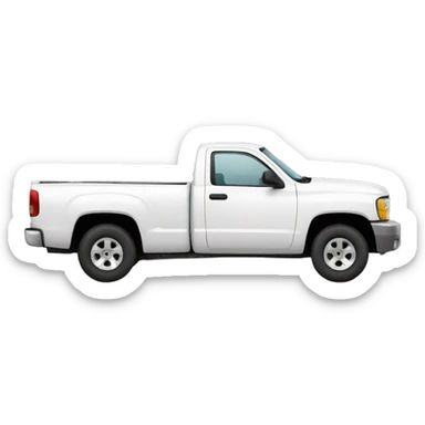 White pickup truck sticker