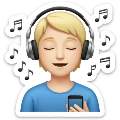 Persona escuchando música  sticker