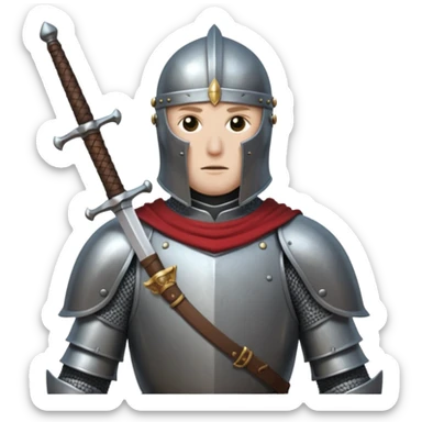 Headless Knight with Sword close up sticker