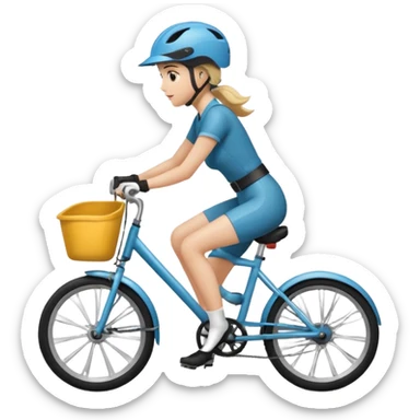 1 women and 2 men in bike sticker