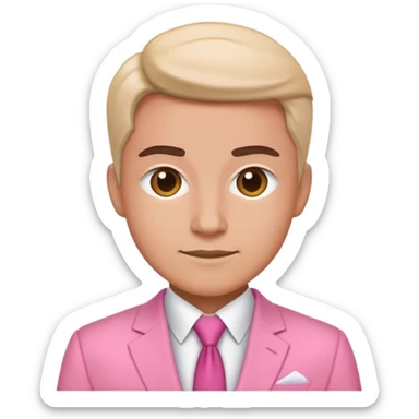 business owner in pink suit sticker