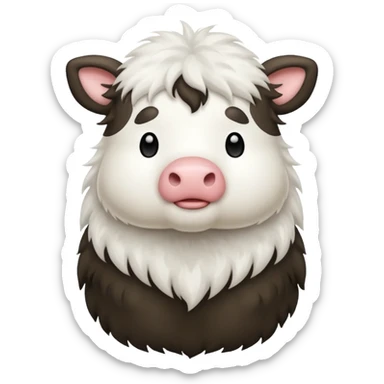 fluffy moo deng sticker