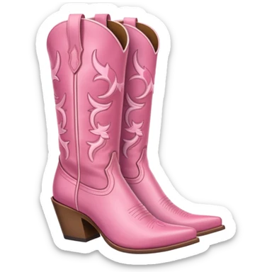 pink cowgirl boots sticker