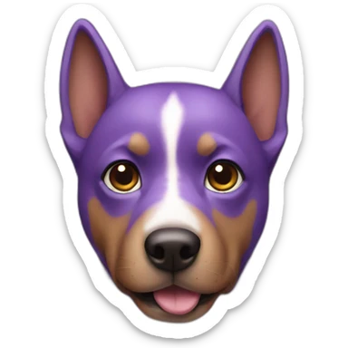 purple dogs  sticker