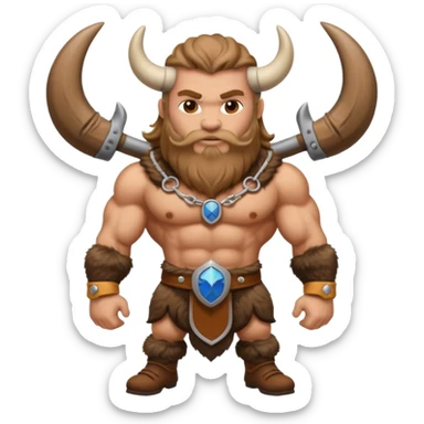 Minnesota Viking on top of a buffalo bill sticker