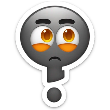 An exclamation mark whose color is orange sticker