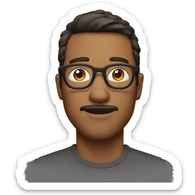 Man with spectacle and stubble  sticker