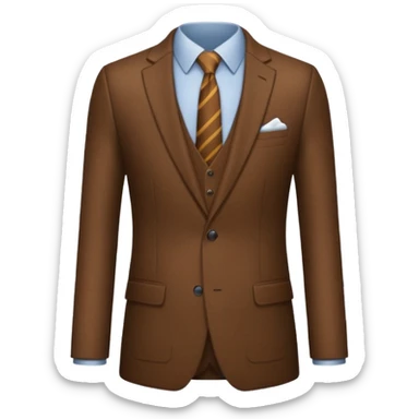 Give me a brown suit with stick just the clothes  sticker