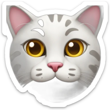 Cat who give a heart and have heart on eyes sticker
