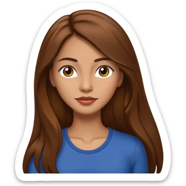 A tall, slender Latina with long brown hair sticker
