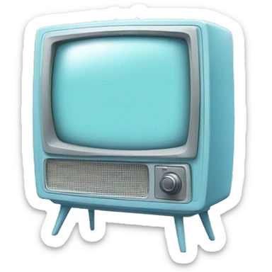 Aesthetic pastel blue tv sticker