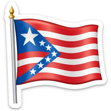 Let's talking about a emoji flag hack combination with Puerto Rico + North Korea emoji flag combination flag hack as a flag image by photo and flag with five red and white stripes, white star sticker