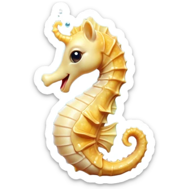 Cinematic Cute Yawning Sea Horse Portrait Emoji, Head tilted slightly with a dramatic, wide-open yawn, showcasing a petite, elegantly curved seahorse with a softly drooping tail and sleepy, half-closed eyes, Simplified yet irresistibly adorable features, highly detailed, glowing with a soft, cozy aquatic glow, high shine, relaxed yet expressive, stylized with a dash of whimsical marine charm, soft glowing outline, capturing the essence of a drowsy yet affectionate seahorse that appears ready to stretch out for a nap! sticker