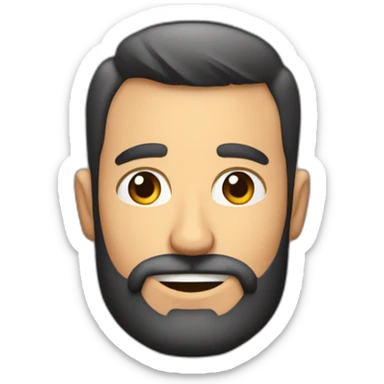 Hombre calvo con barba de 3 días con botella de cerveza sticker