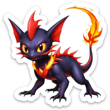 Shiny Epic Badass Evil Noibat-Salandit-Litten-Hybrid sticker