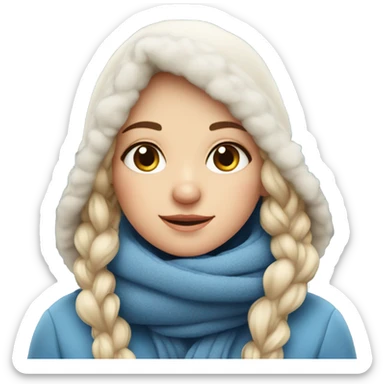 cozy beautiful finnish winter girl sticker