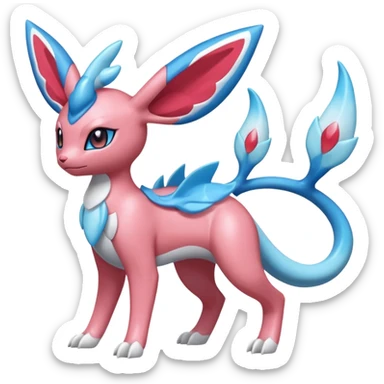Hydro-elemental Salamence-Amaura-Sylveon-Fakémon-fusion (full body) sticker