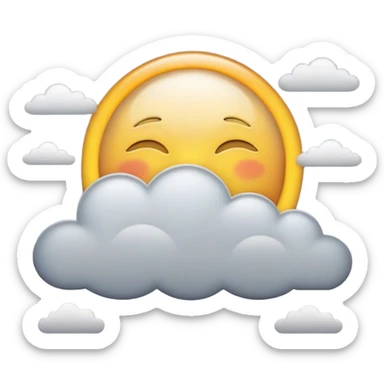 Cinematic Realistic Altostratus Emoji, Soft and gray, with mid-level clouds spreading evenly across the sky. The clouds create a smooth, overcast layer that dulls the sun’s light, giving the world a peaceful, muted tone. Soft glowing outline, capturing the essence of calm, muted skies and gentle transitions in an altostratus cloud! sticker