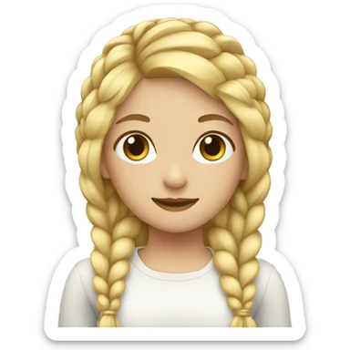 Blonde girl with plaits  sticker