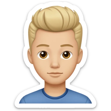 Young man with pompadour hair sticker