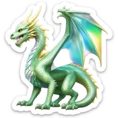56-carat iridescent diamond crystal dragon full body sticker