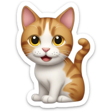 a hungry cat sticker