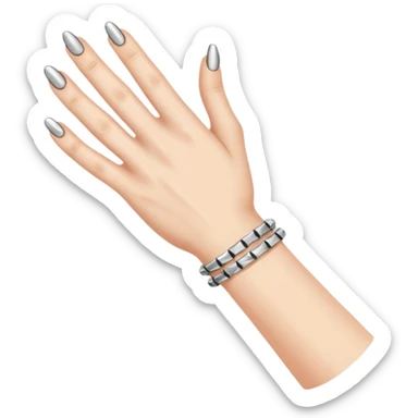 Wrist with nails hammered into it in a line. sticker