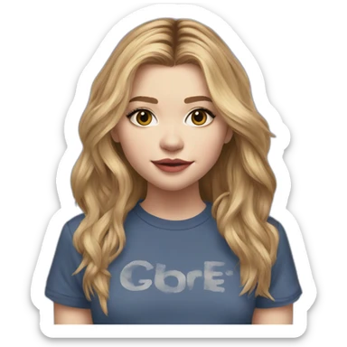 chloë grace moretz wearing tee sticker