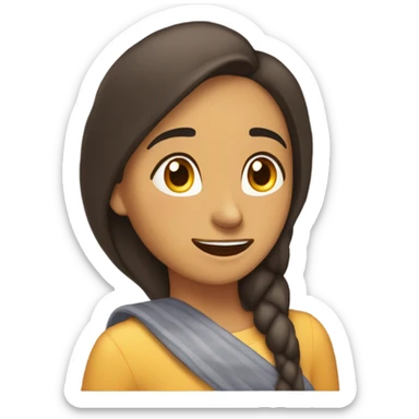 Chica morena de rulos durmiendo  sticker