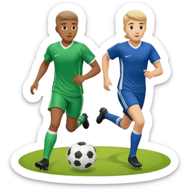 can you make two players passing the ball  in the art way i gave but you can improve the goal is i need to show that they are midfielders sticker