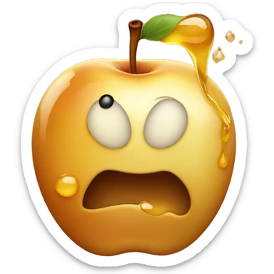 apple dipped in honey new years sticker