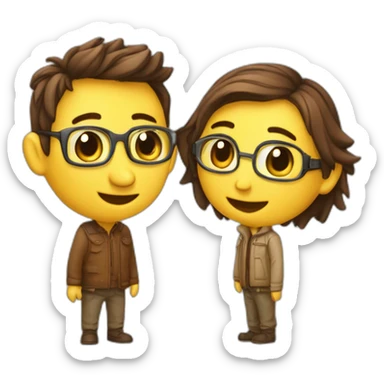 Écureuil amoureux avec un autre écureuil sticker