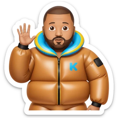 Dj Khaled in an inflatable suit  sticker