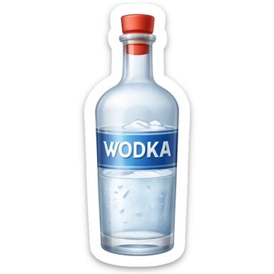 Bouteille de vodka sticker