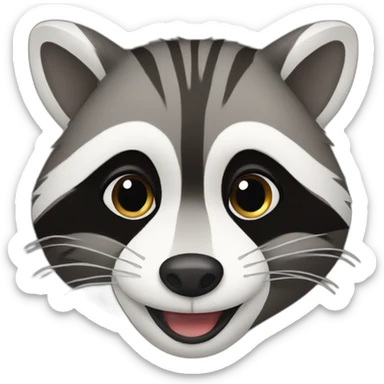 Raccoon smiling provocatively sticker