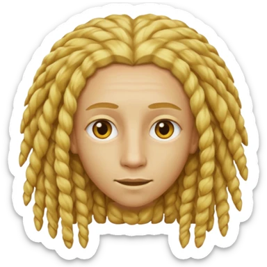 cabelo estilo rastafari loiro sticker