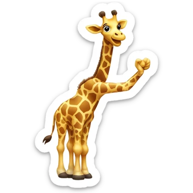 Giraffe giving thumbs up  sticker